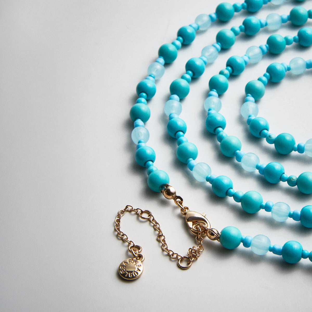 Lavisa - Charlotte Semi-Precious Necklace - Turquoise Bead - Side Profile View
