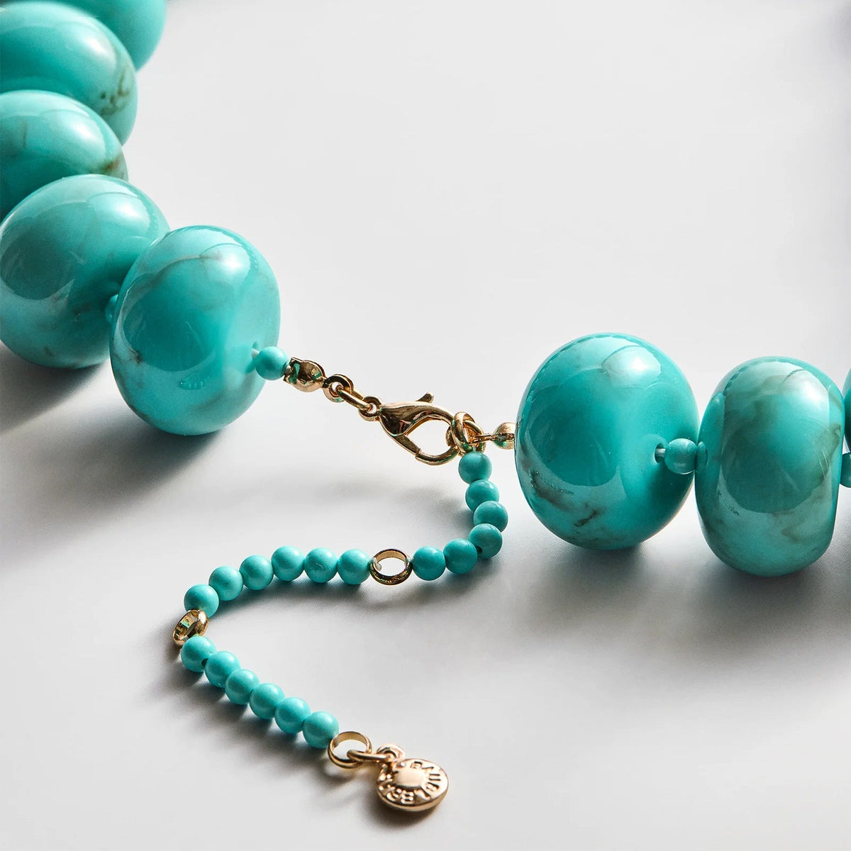 Lavisa - Turquoise Beaded Statement Necklace - Clasp & Finish View