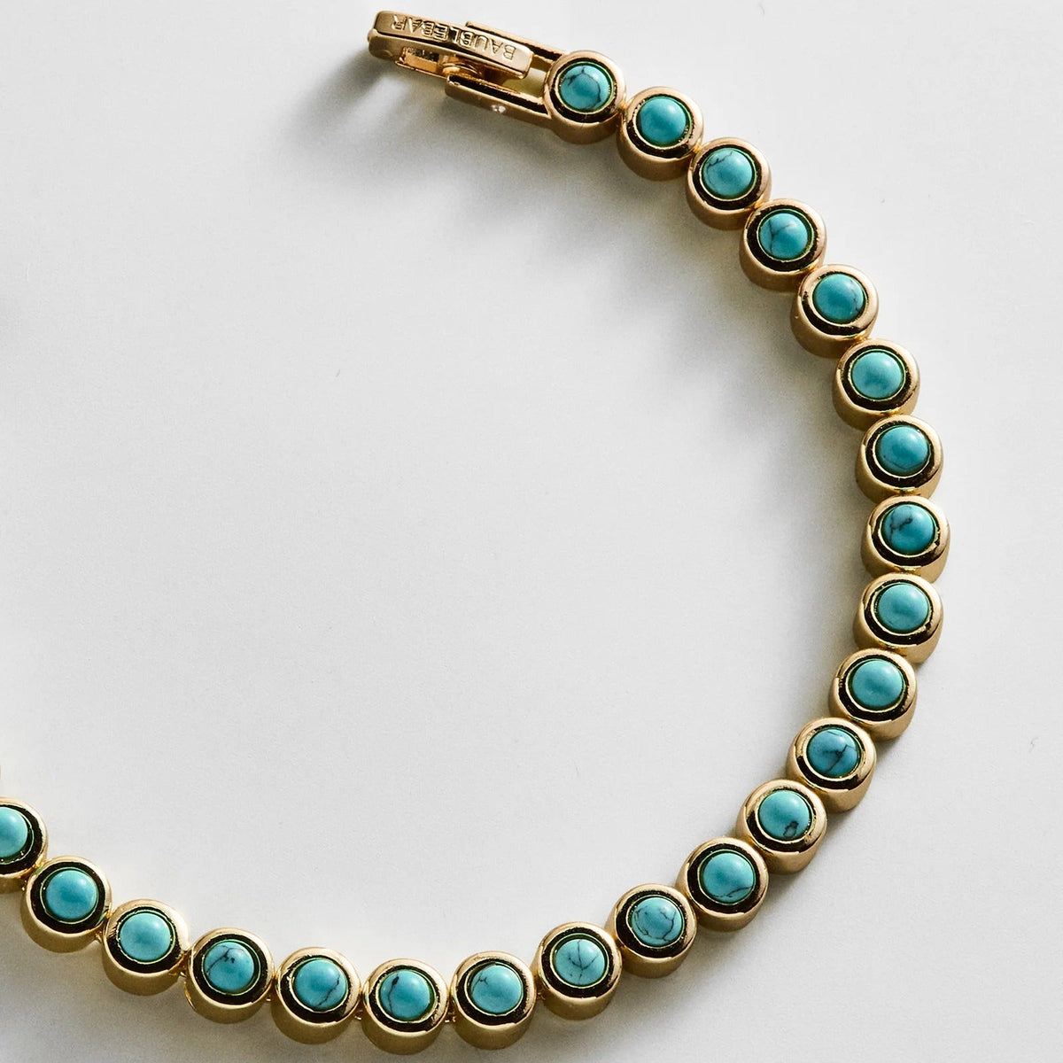 Lavisa - Nina Semi-Precious Bezel Tennis Bracelet - Clasp & Finish View