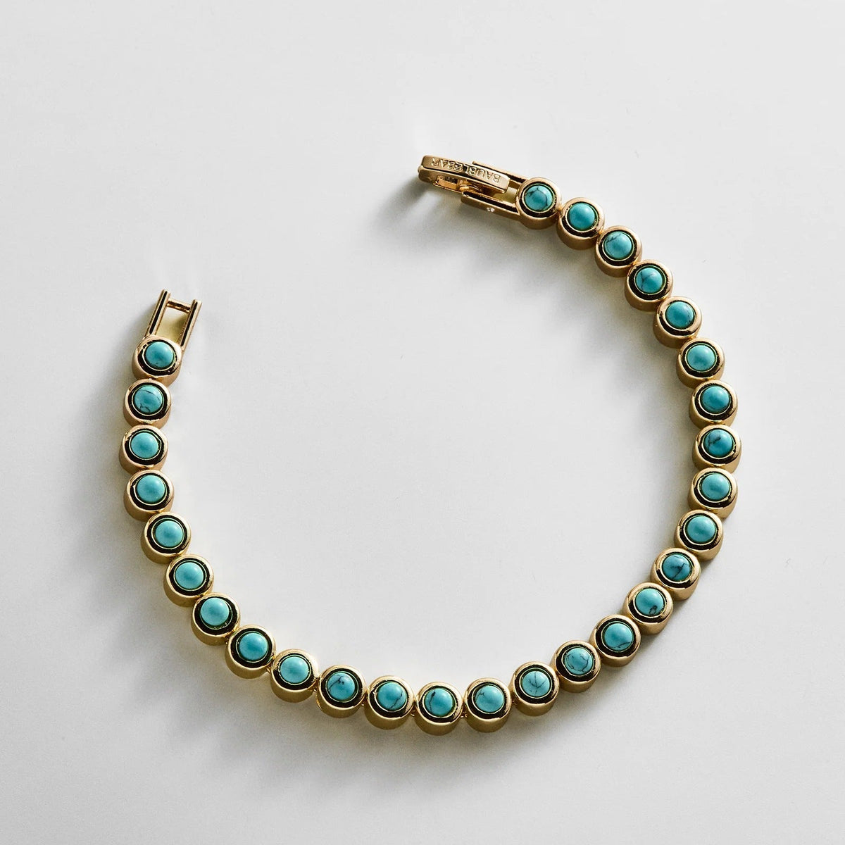 Lavisa Nina Semi-Precious Turquoise Bracelet in gold setting