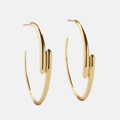 Lavisa 18K Gold Structural Hoop Earrings displayed on a clean background
