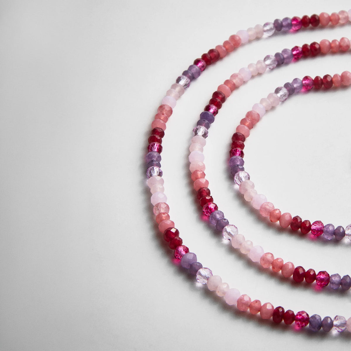 Lavisa - Multi Colored Semi Precious Stone Layered Necklace - Clasp & Finish View