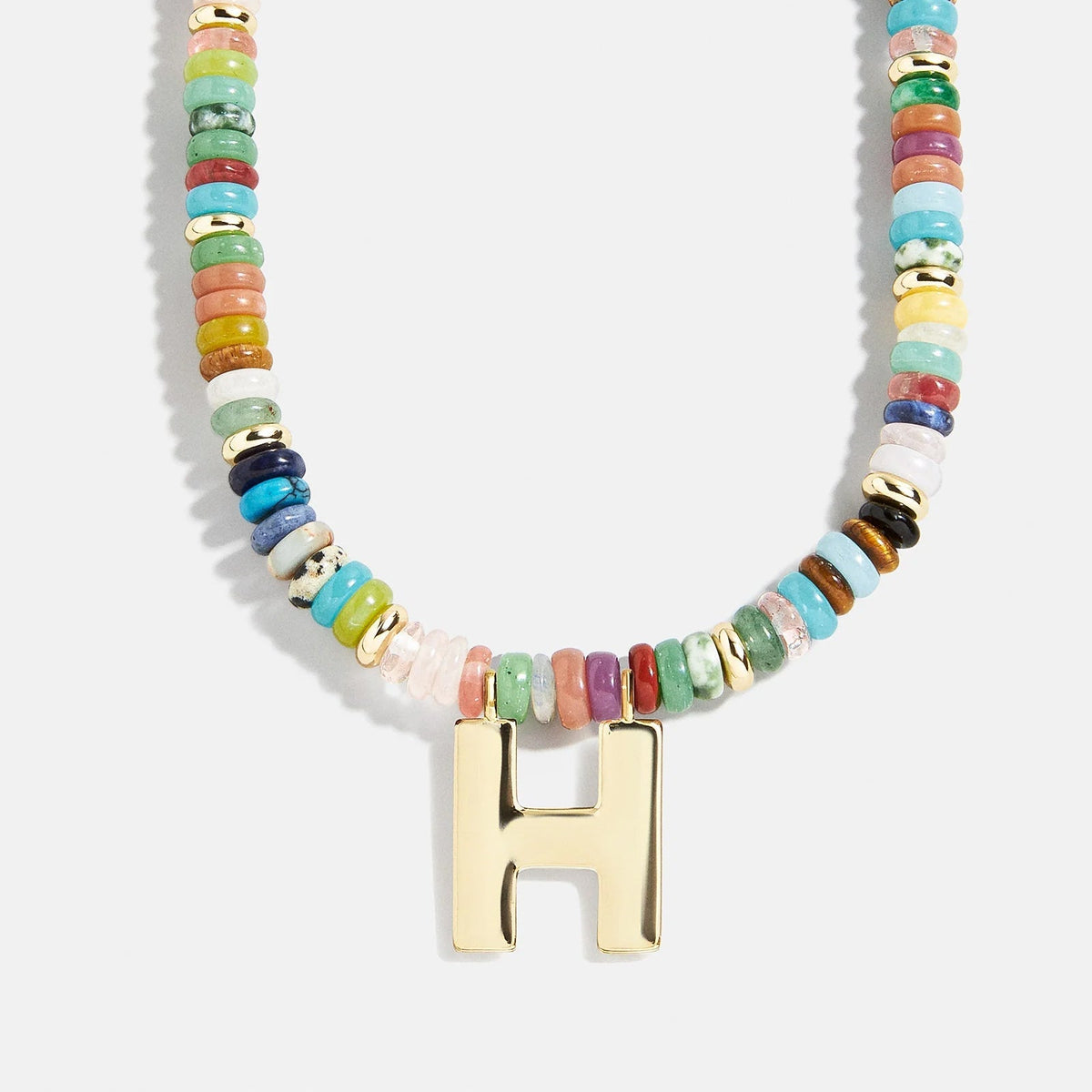 Lavisa - Semi-Precious Beaded Initial Necklace - Product Gallery View 8