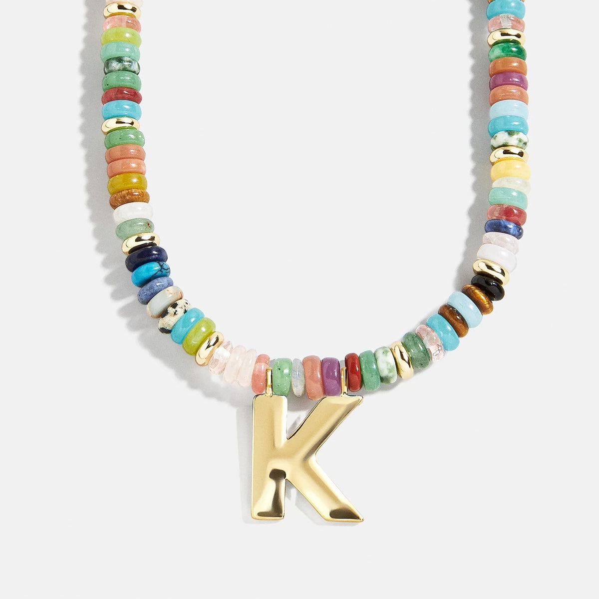 Lavisa - Semi-Precious Beaded Initial Necklace - Product Gallery View 11