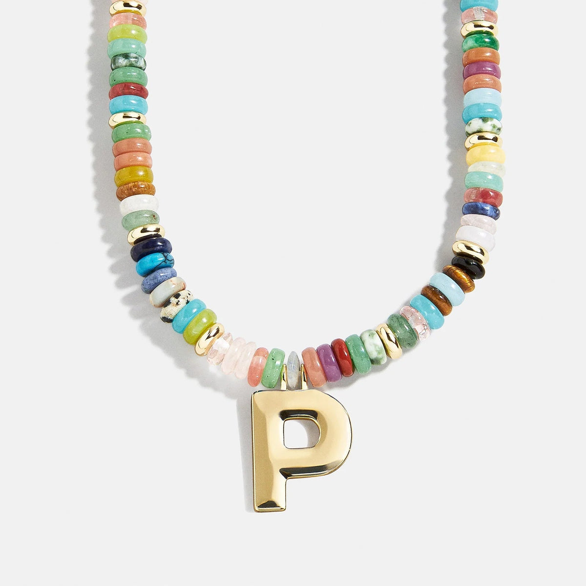 Lavisa - Semi-Precious Beaded Initial Necklace - Product Gallery View 16