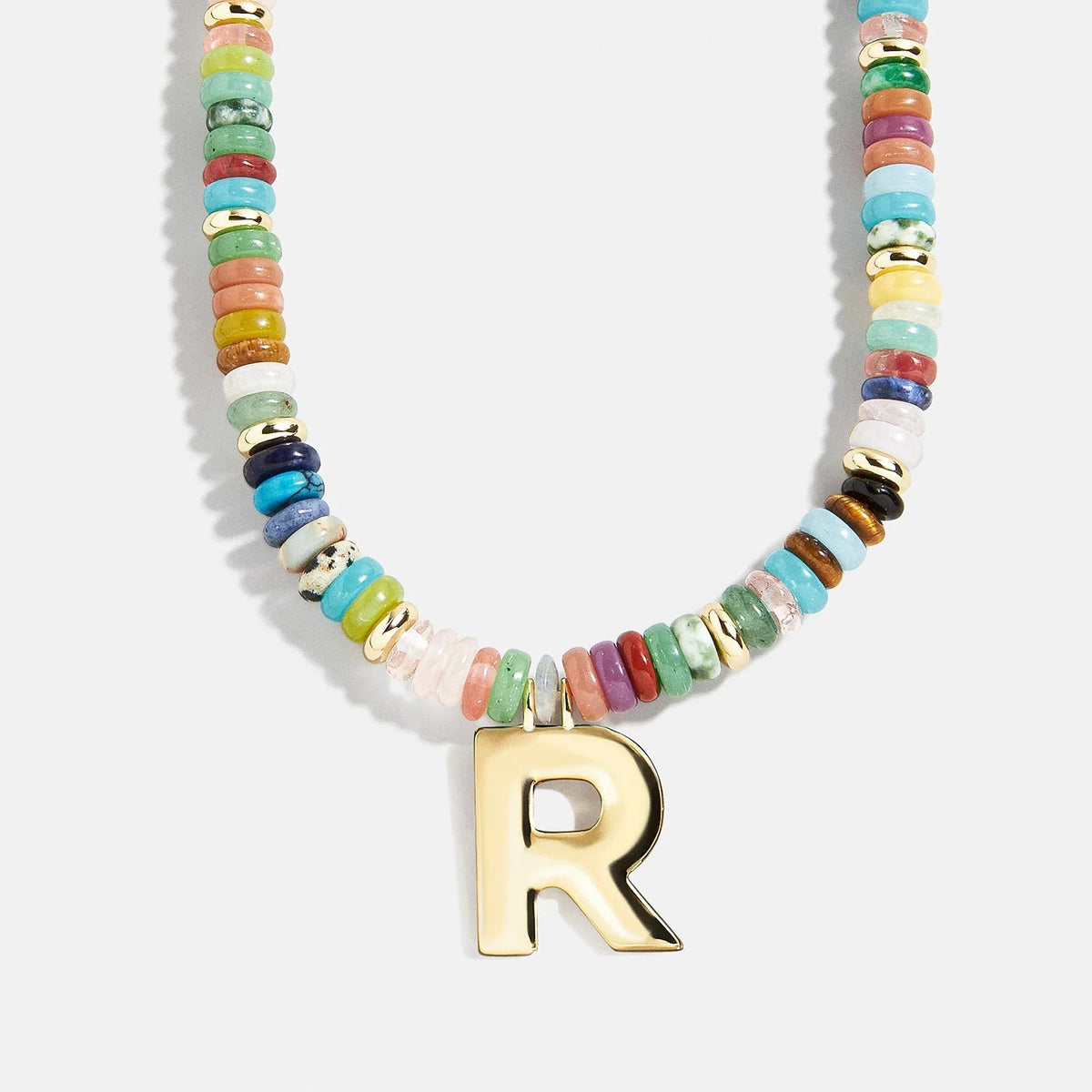 Lavisa - Semi-Precious Beaded Initial Necklace - Product Gallery View 17