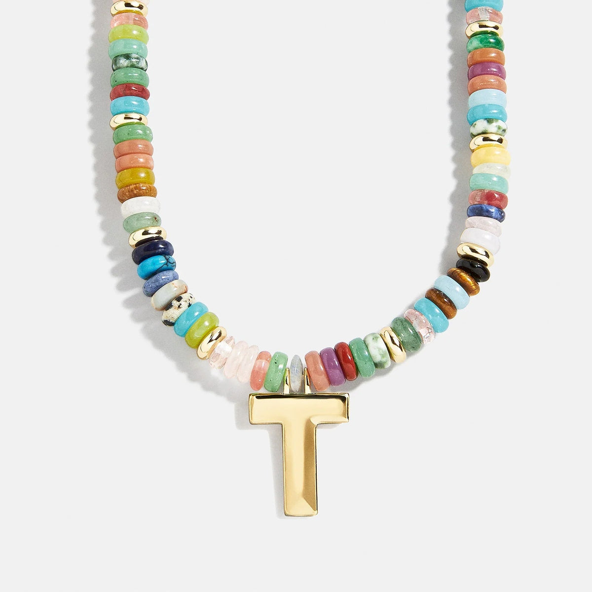 Lavisa - Semi-Precious Beaded Initial Necklace - Product Gallery View 19
