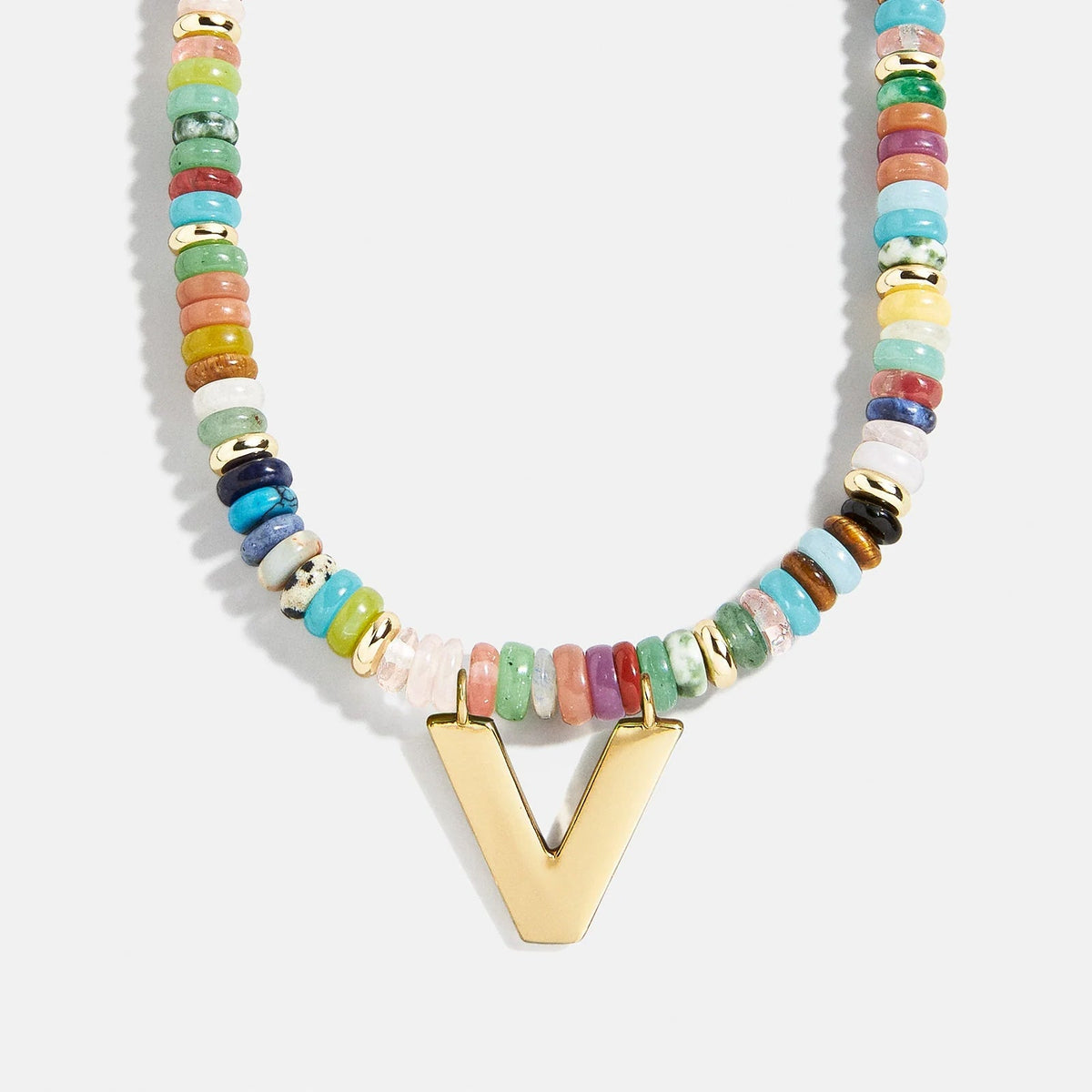 Lavisa - Semi-Precious Beaded Initial Necklace - Product Gallery View 20
