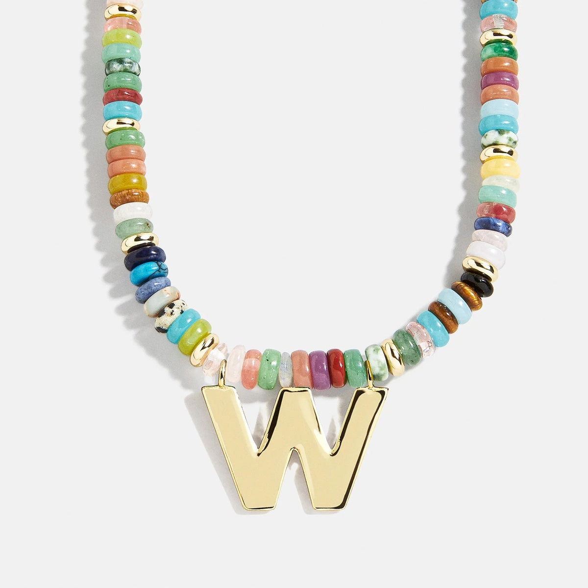 Lavisa - Semi-Precious Beaded Initial Necklace - Product Gallery View 21