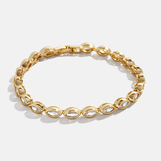 Lavisa marquise bezel tennis bracelet showcasing unique crystal cuts
