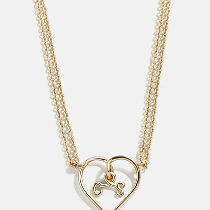 Lavisa - Wired Heart Custom Initial Necklace - Clasp & Finish View