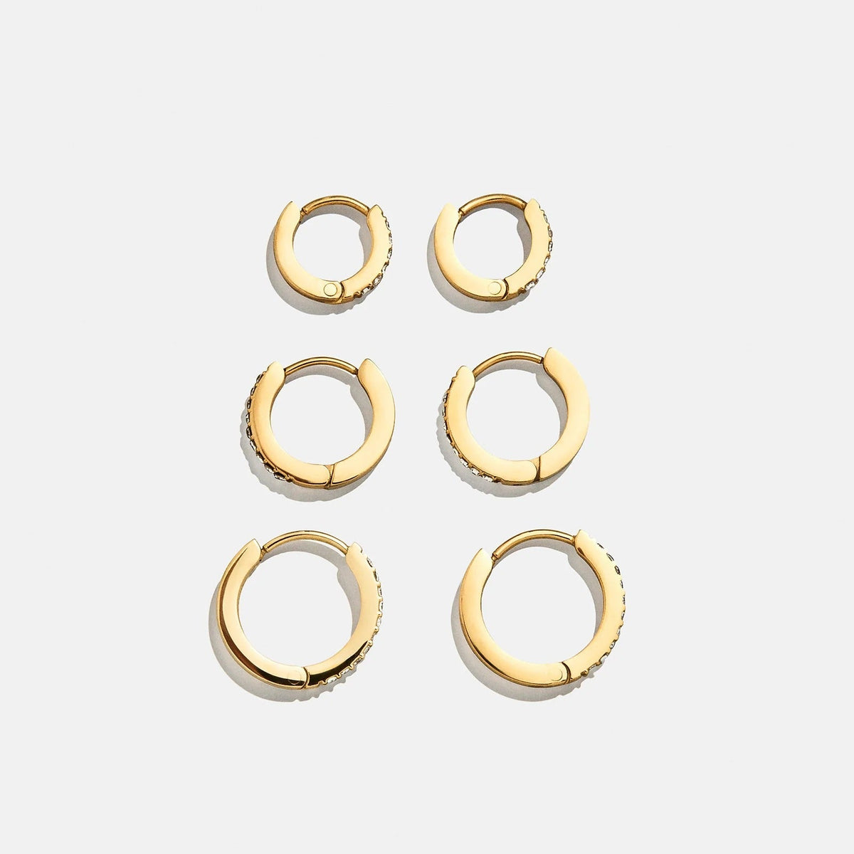 Lavisa - Waterproof Pavé Earring Set - On-Model & Scale View