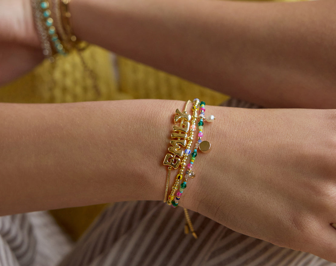 Lavisa - Semi-Precious Stone Layered Custom Bracelet - Detail & Styling View