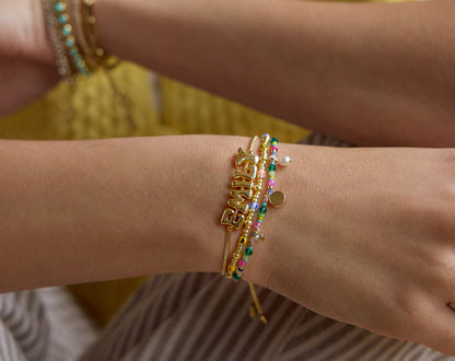 Lavisa - Semi-Precious Stone Layered Custom Bracelet - Detail & Styling View
