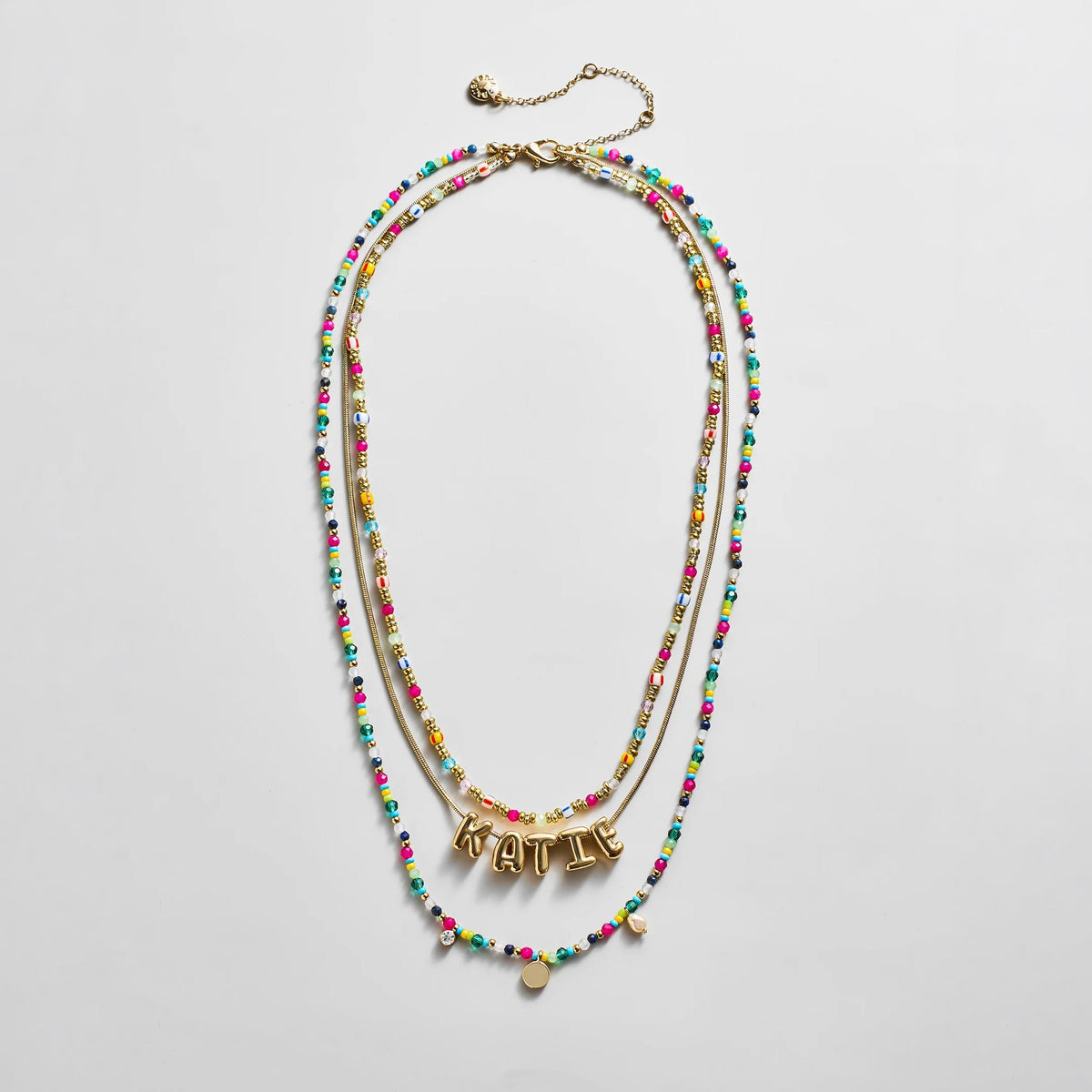 Lavisa - Semi-Precious Custom Layered Necklace - Side Profile View