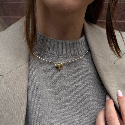 Lavisa - Heart Collar Necklace for Women Layered Jewelry - Detail & Styling View