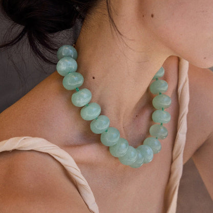 Lavisa - Semi-Precious Beaded Necklace - Detail & Styling View