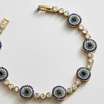 Lavisa - Evil Eye Tennis Bracelet - Clasp & Finish View