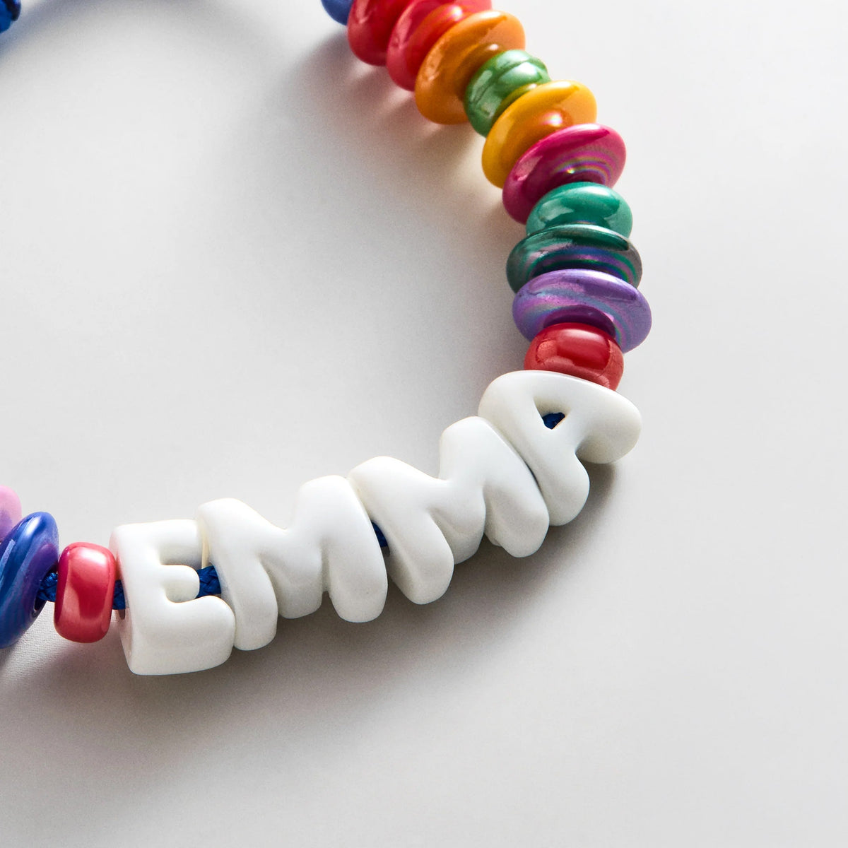 Make Waves Custom Bubble Font Waterproof Bracelet - On-Model & Scale View