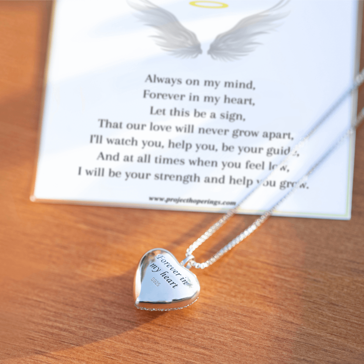 Lavisa - Forever In My Heart Sterling Silver Urn Necklace - Memorial Jewelry