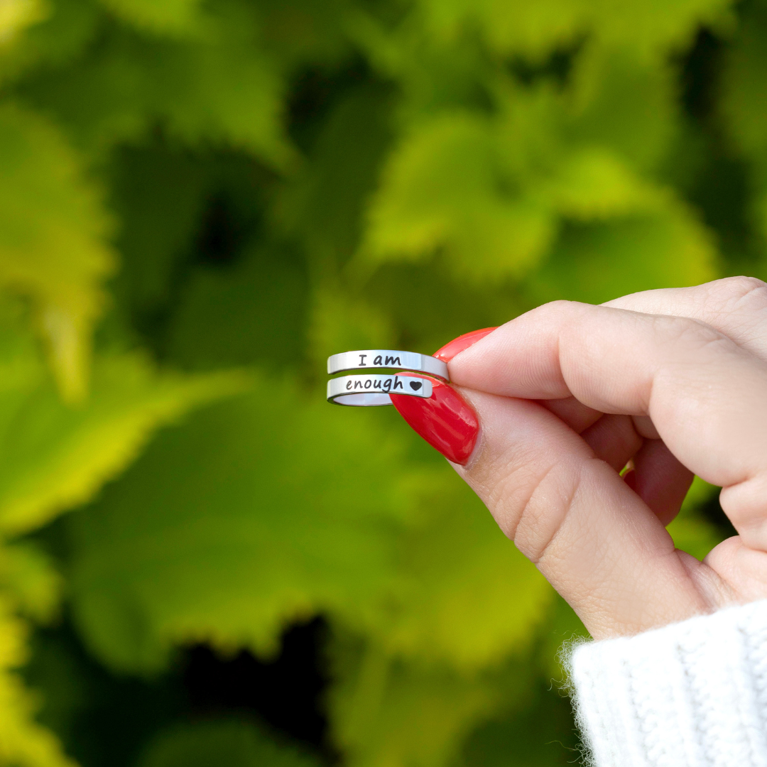 Lavisa - I Am Enough Affirmation Ring - Sterling Silver