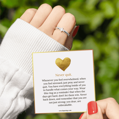 Lavisa - Adjustable Affirmation Ring for Women - Sterling Silver