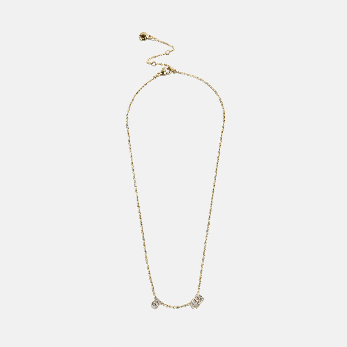 Lavisa - Varsity Gold/Pavé Number Custom Necklace - Texture & Setting View