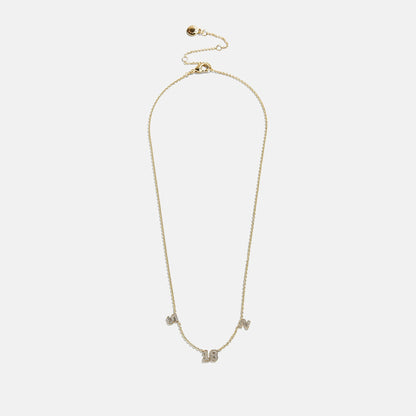 Lavisa - Varsity Gold/Pavé Number Custom Necklace - Product Gallery View 7