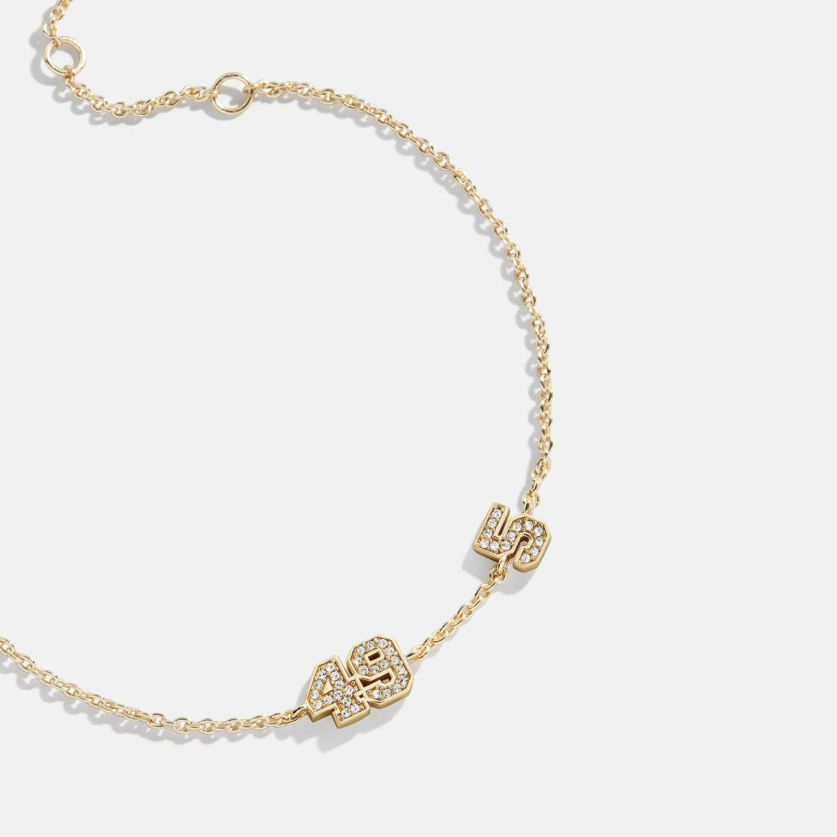Lavisa - Custom Varsity Number Bracelet - Texture & Setting View