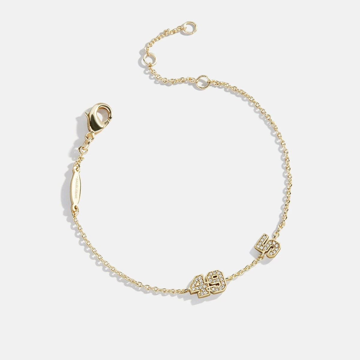 Lavisa - Custom Varsity Number Bracelet - Clasp & Finish View