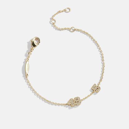Lavisa - Custom Varsity Number Bracelet - Clasp & Finish View