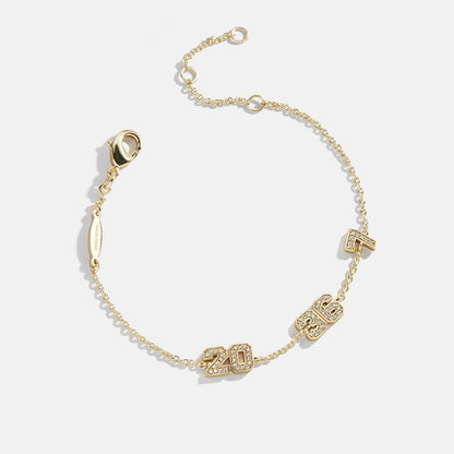 Lavisa - Custom Varsity Number Bracelet - Product Gallery View 7