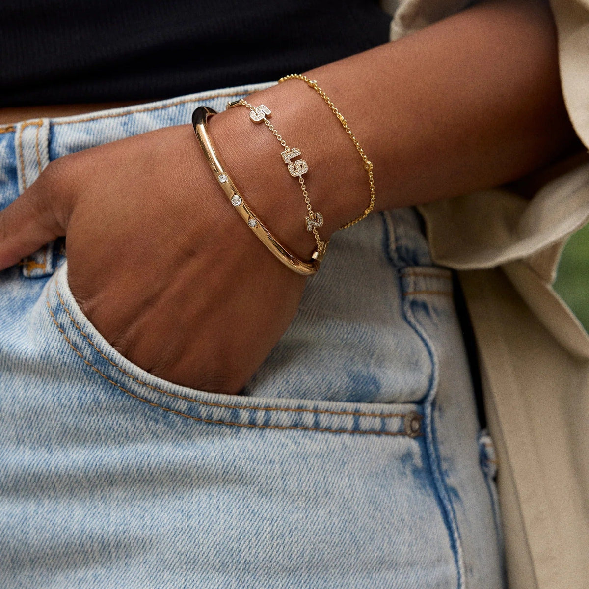 Lavisa - Custom Varsity Number Bracelet - Product Gallery View 8