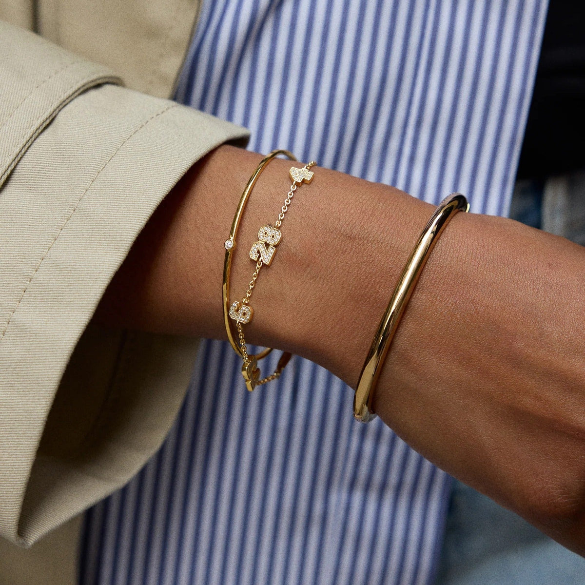 Lavisa - Custom Varsity Number Bracelet - Product Gallery View 11