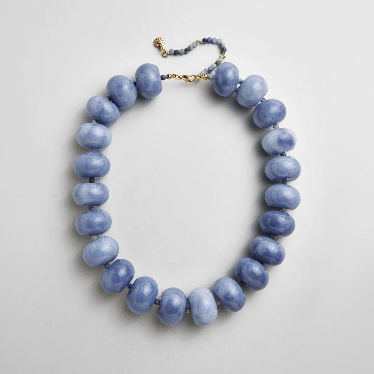 Lavisa blue sodalite beaded chunky statement necklace