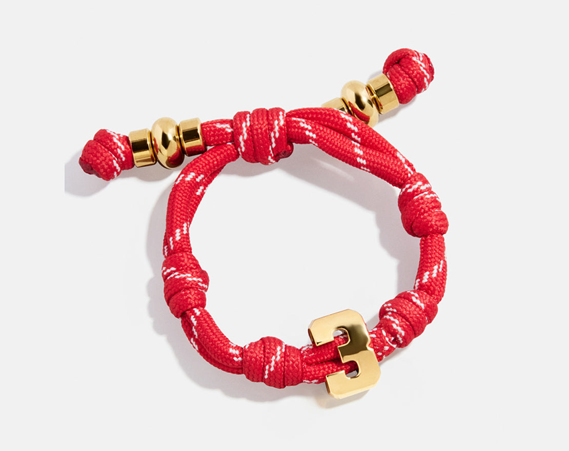 Lavisa - Personalized Varsity Number Paracord Bracelet - On-Model & Scale View