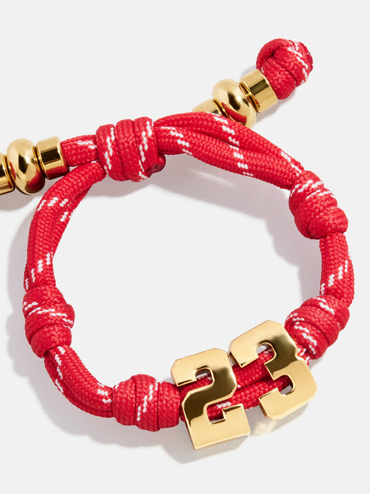 Lavisa Knotty Varsity Number Paracord Bracelet with adjustable pull-tie closure