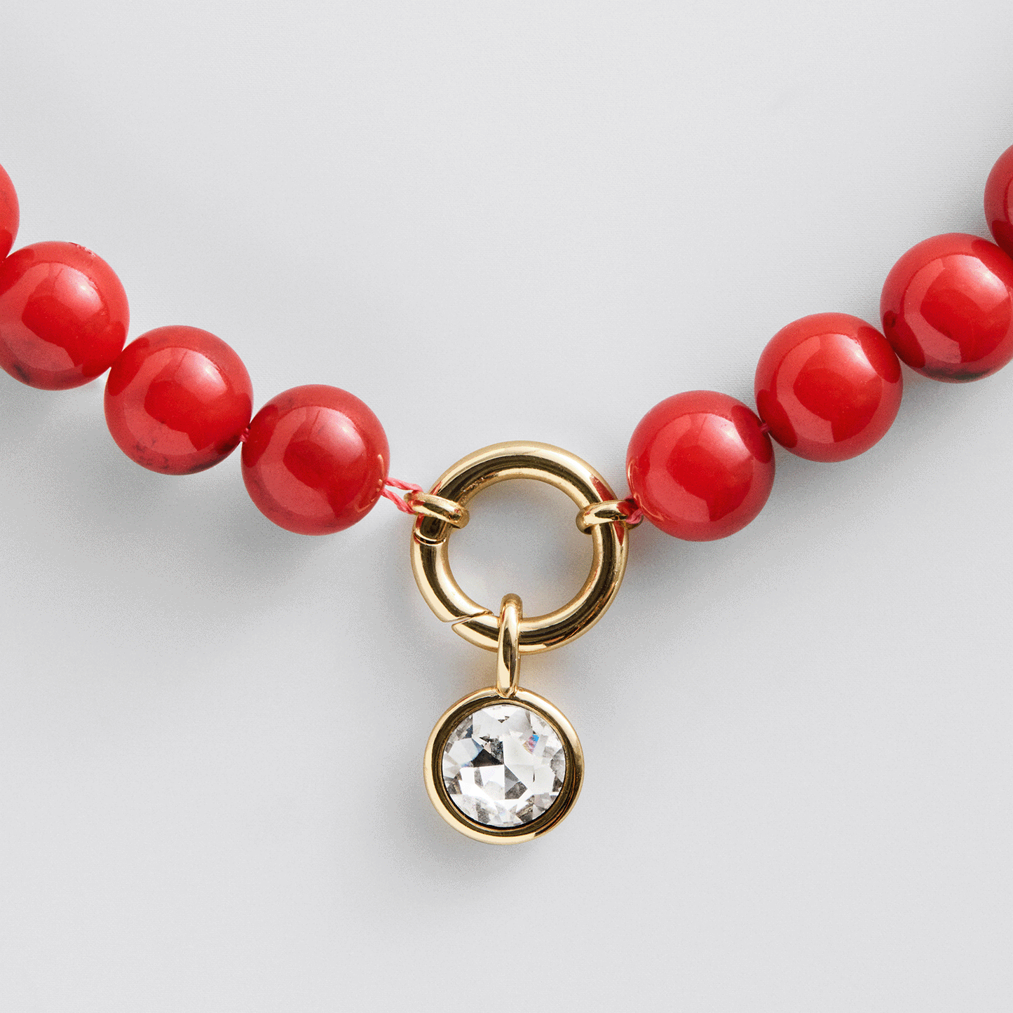 Lavisa - Beaded Statement Ring Necklace - Clasp & Finish View