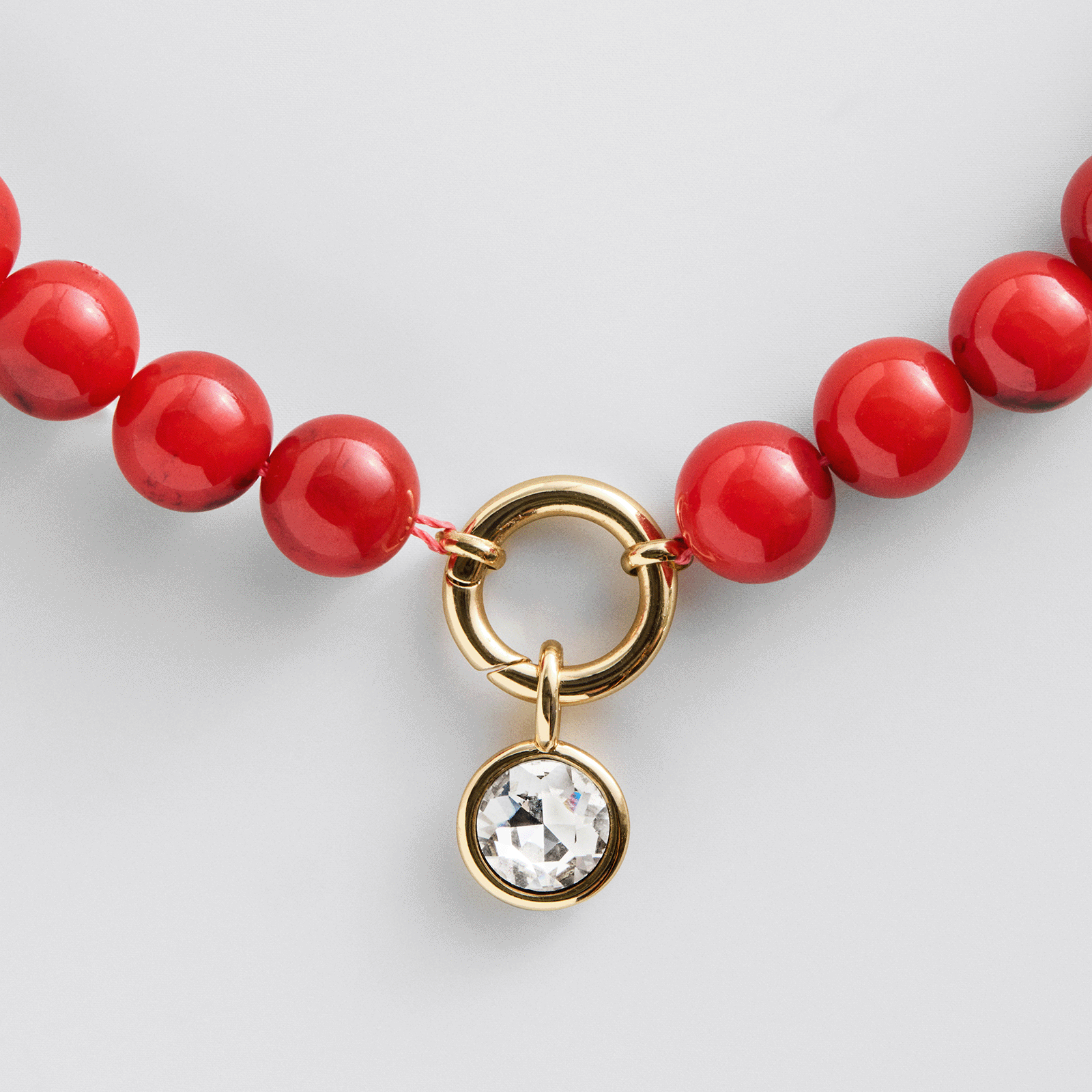 Lavisa - Beaded Statement Ring Necklace - Clasp & Finish View