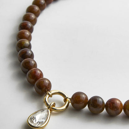 Lavisa - Interchangeable Charm Beaded Ring Necklace - Clasp & Finish View