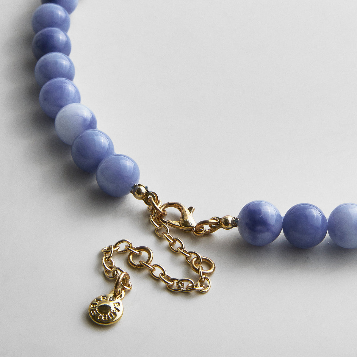 Lavisa - Sodalite Beaded Ring Necklace - Clasp & Finish View
