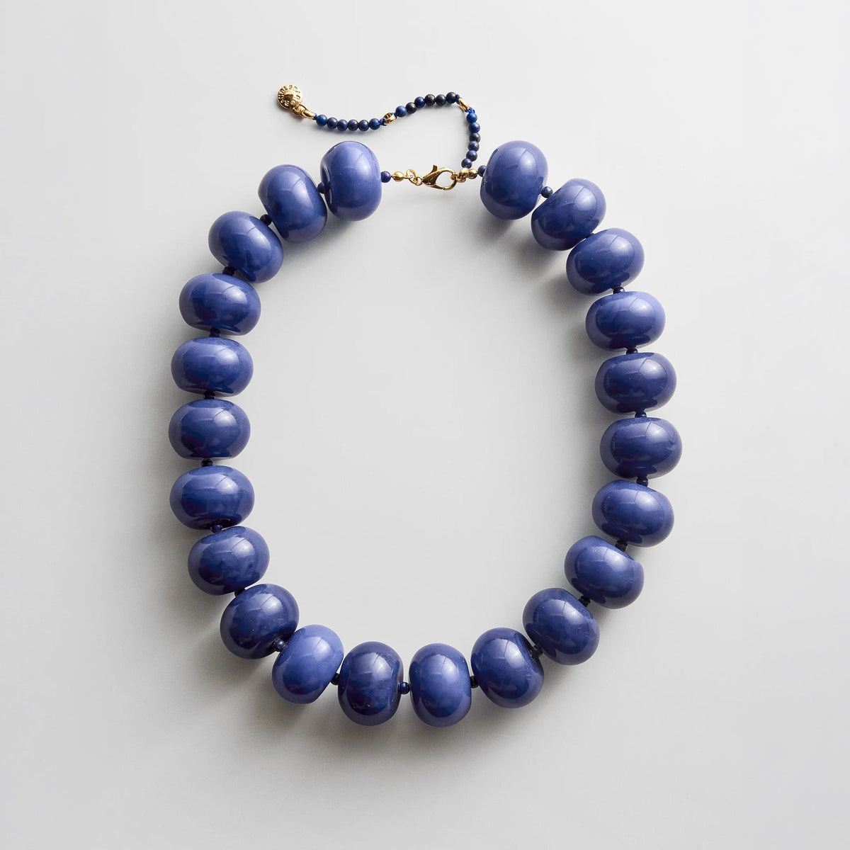 Lavisa beaded statement necklace with lapis and resin beads