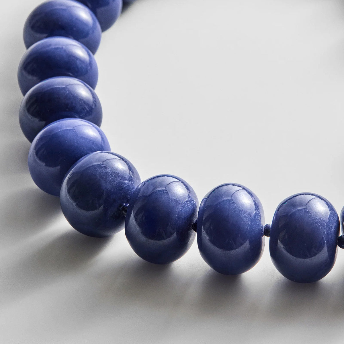 Lavisa - Beaded Statement Necklace With Lapis - Clasp & Finish View