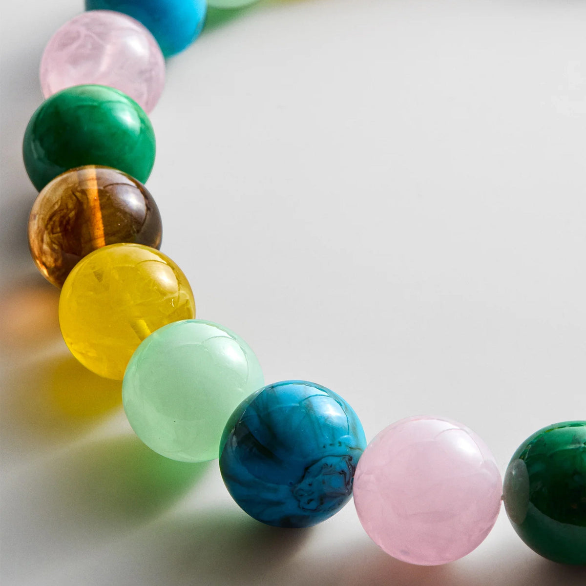 Lavisa - Colorful Multi-Bead Statement Necklace - Clasp & Finish View
