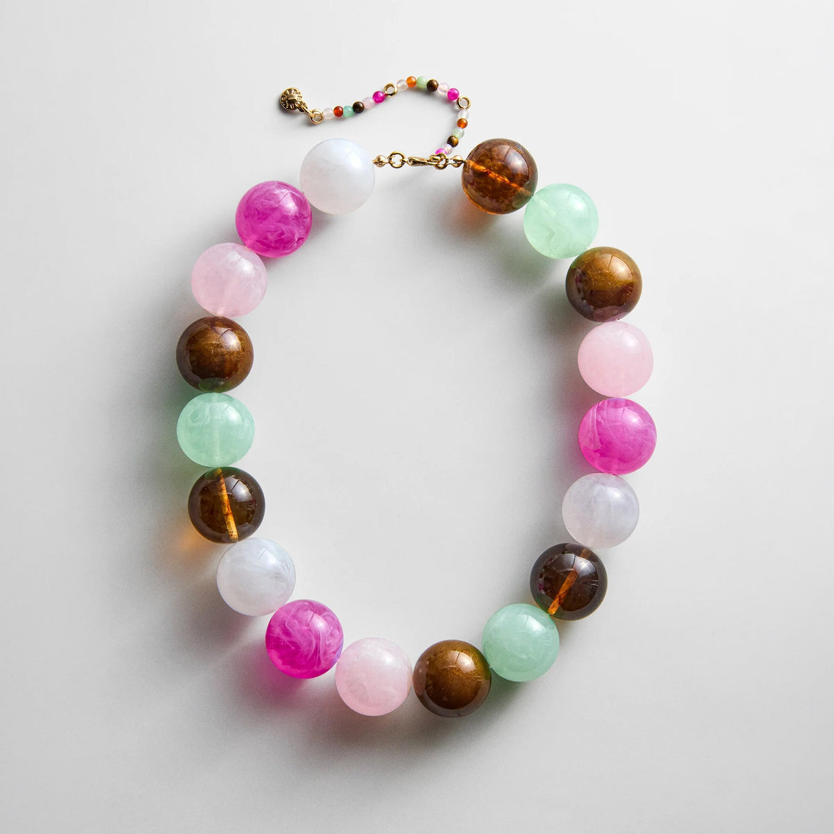 Lavisa multicolored semi-precious beaded statement necklace