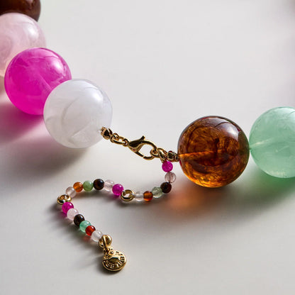 Lavisa - Multicolored Beaded Statement Necklace - Clasp & Finish View