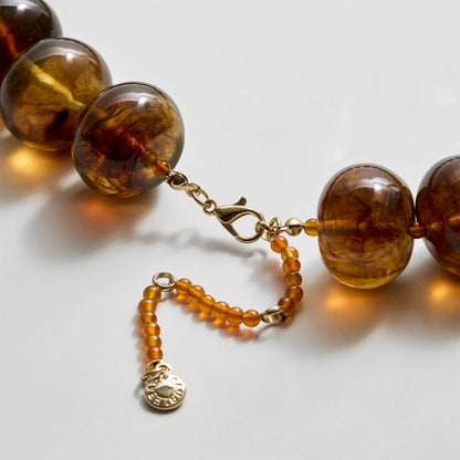 Lavisa - Semi-Precious Beaded Statement Necklace - Clasp & Finish View