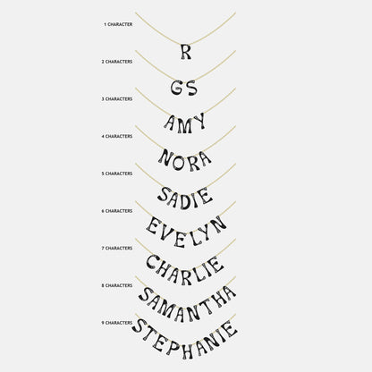 Lavisa - Custom Nameplate Necklace With Crystal Letter Accents - Product Gallery View 8