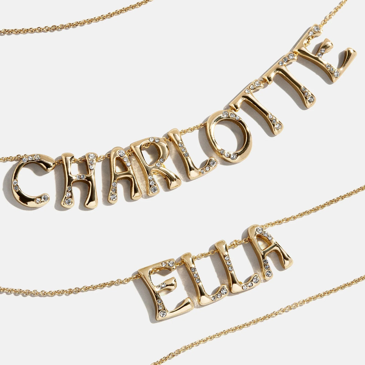 Lavisa - Custom Nameplate Necklace With Crystal Letter Accents - Clasp & Finish View