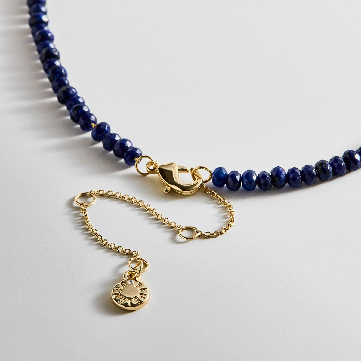 Lavisa - Personalized Semi-Precious Beaded Name Necklace - Clasp & Finish View